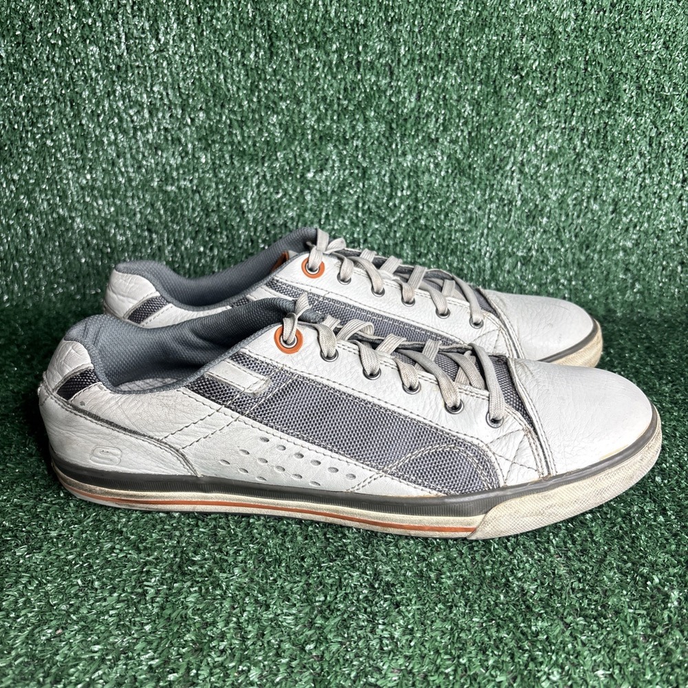 Skechers Men's Memory Foam Leather Relaxed Y2K VTG Shoes Citywalk White Size 12‎